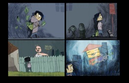 "Danny's dog". Concept art for dark humoured and quirky short film pitch. "Danny's dog". Concept art for dark humoured and quirky short film pitch.